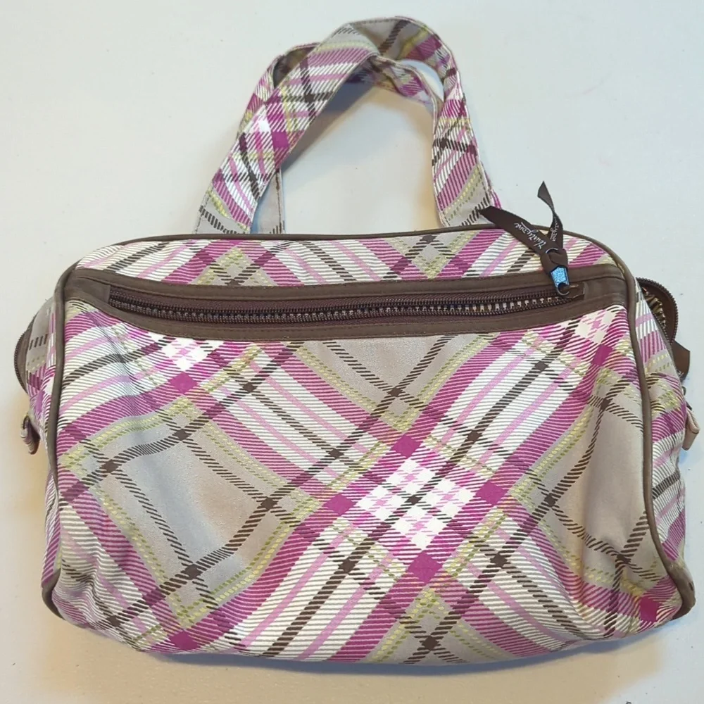 Thirty One Plaid Toiletry/Cosmetic Bag. Monogram Initial 'S